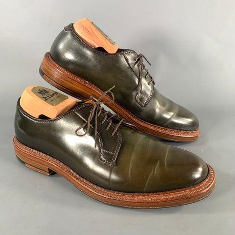 ALDEN Size 7 Brown Olive 93911 Leather Lace Up Shoes