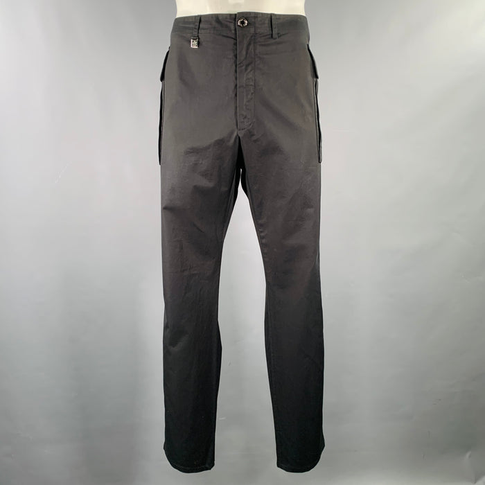 LOUIS VUITTON Size 32 Black Cargo Pockets Casual Pants