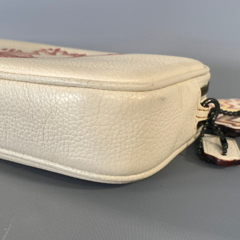 COACH SS2018 Tan Pink Glitter Leather Cross Body Bag