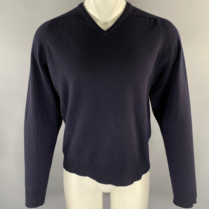 RRL by RALPH LAUREN Size L Navy Knitted Wool Cashmere V-Neck Pullover