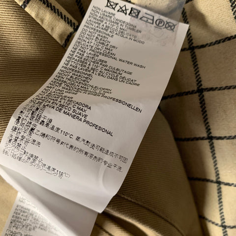 MAISON MARGIELA Size M Khaki Cotton Cut Out Trench Coat
