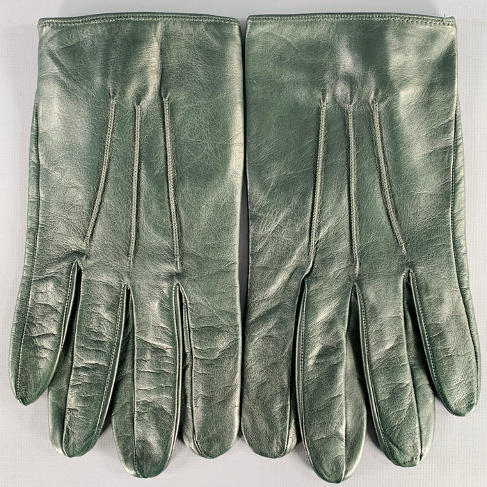 MARC JACOBS Size M Forest Green Leather Gloves