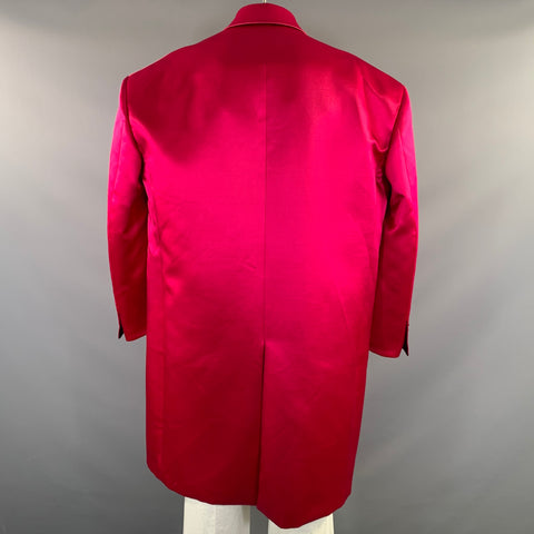 RAF SIMONS S/S2019 Size 36 Pink Wool & Silk Oversized Coat