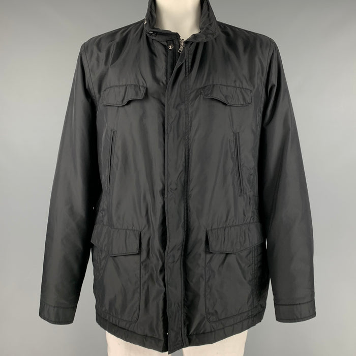 CALVIN KLEIN Size XXL Black Polyester Multi-Pockets Jacket