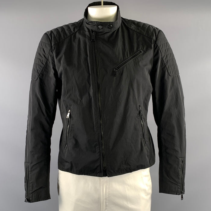 RALPH LAUREN Size L Black 0200011323 0553907 Textured Nylon cotton Jacket