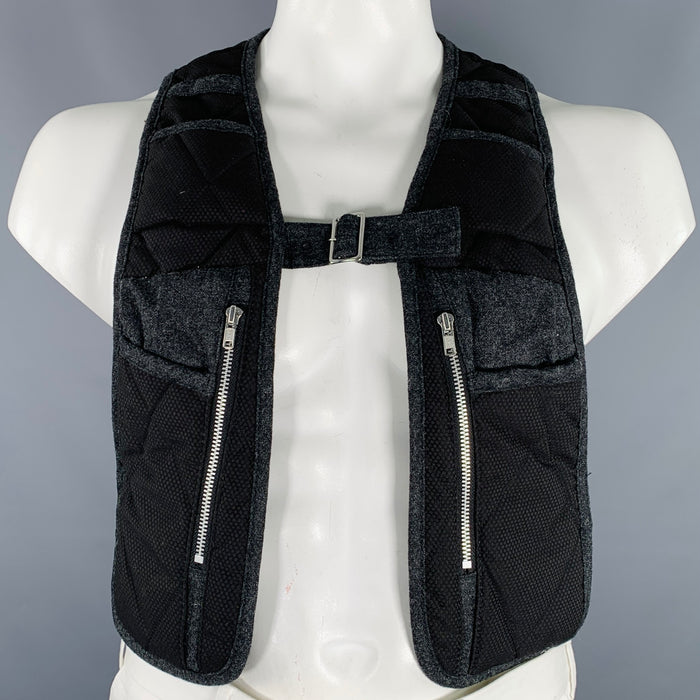 COMME des GARCONS SHIRT Size L Grey Charcoal Polyester Utility Vest