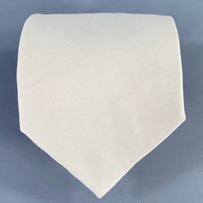 PRADA Cream Cotton Blend Tie
