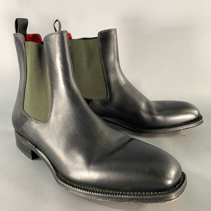 ALEXANDER MCQUEEN Size 8 Black Leather Chelsea Boots