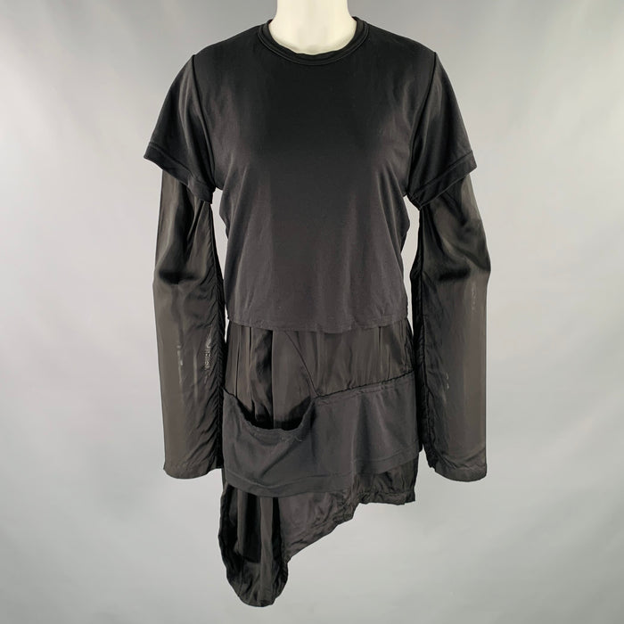 COMME des GARCONS Size S Black Polyester Layered Dress