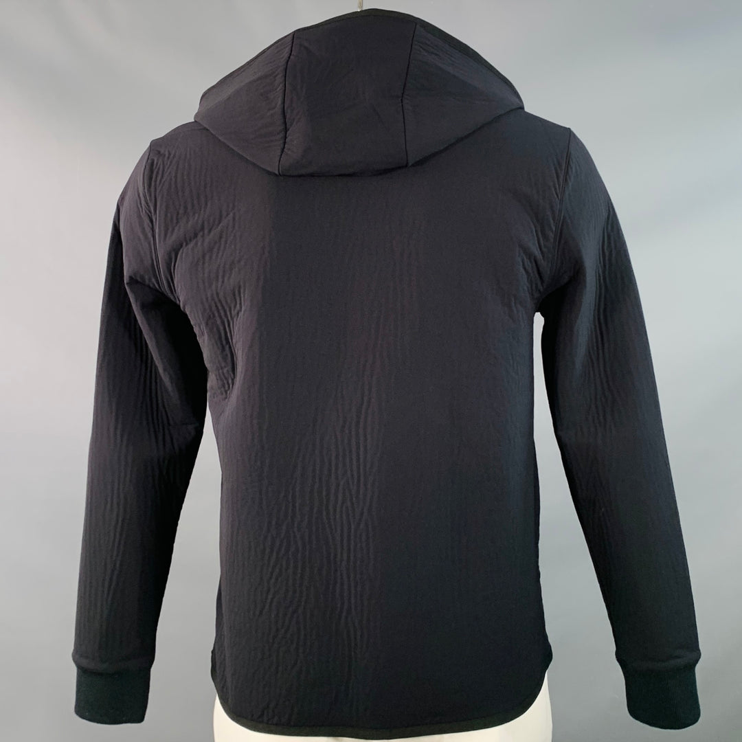 JAMES PERSE Size L Black Polyamide Blend Hooded Jacket