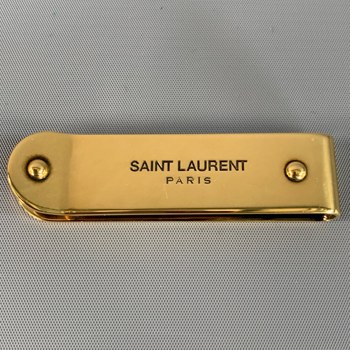 SAINT LAURENT Gold Tone Metallic Metal Money Clip