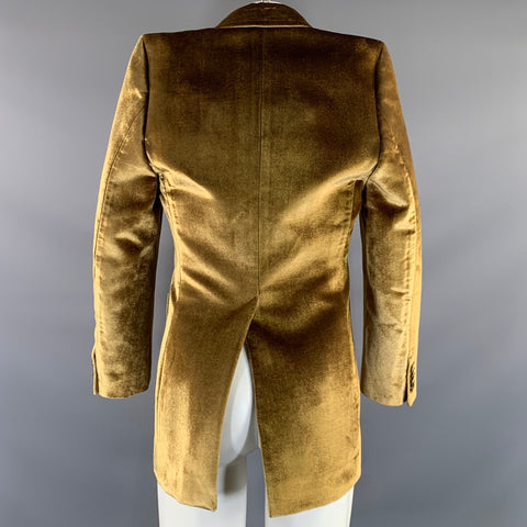 VETEMENTS F/W2017 Chest Size M Gold Velvet Polyester Cotton Notch Lapel Sport Coat