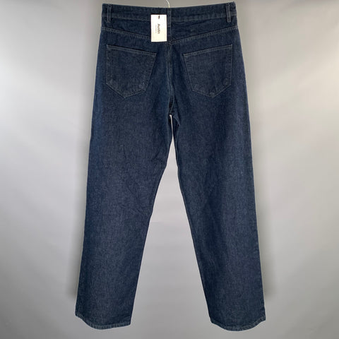 POOL HOUSE NEW YORK Size 34 Navy Cotton Straight leg Jeans
