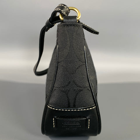 COACH Black Gold Monogram Mini Handbag