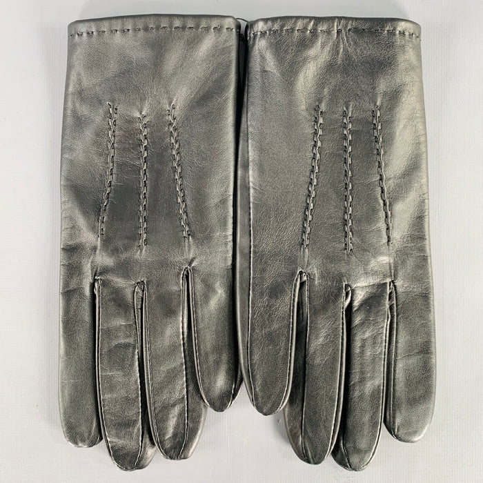 PAUL SMITH Size M Black Leather Gloves