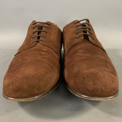 PS by PAUL SMITH Size 12 Brown Suede Almond Toe Lace Up Shoes