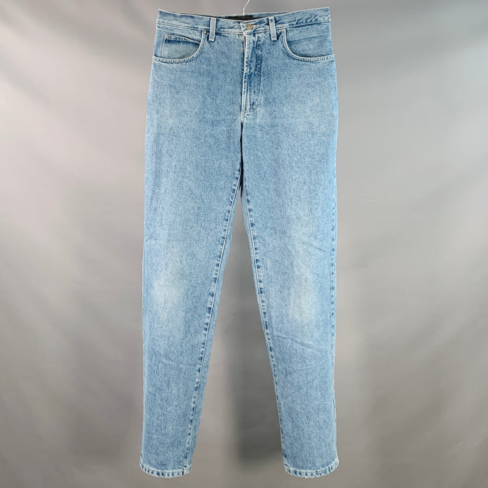 VERSACE JEANS COUTURE Size 34 Blue Cotton Twill Tapered Zip Fly Jeans