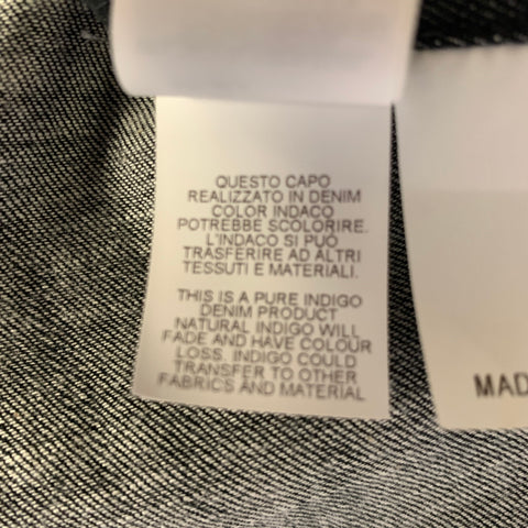 BRUNELLO CUCINELLI Size L Grey Indigo Silk High Low Mid Calf Dress