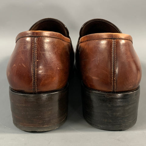 TOM FORD 2019 Size 8 Brown Leather Penny Loafers