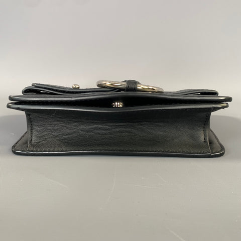 PARISA WANG 2018 Black Silver Leather Belt Bag