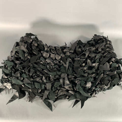 NO BRAND Black Knots Leather Shawls