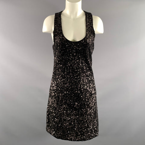 ALICE + OLIVIA Size S Black Nylon Knee Length Dress