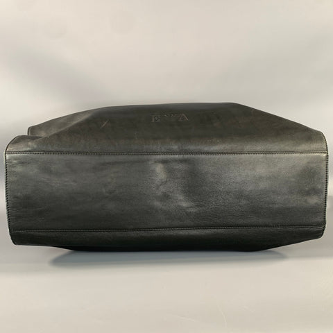 EMPORIO ARMANI Black Leather Briefcase