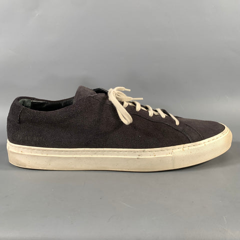 COMMON PROJECTS Size 11 Navy Suede Lace Up Sneakers