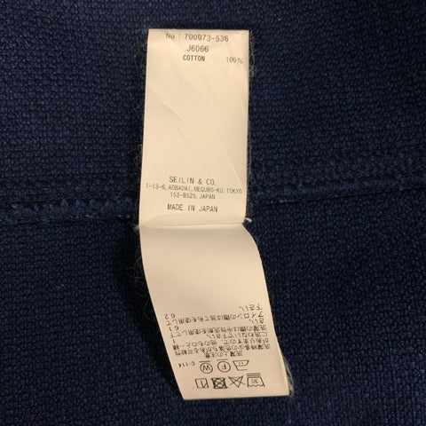 BLUE BLUE JAPAN SS2020 Size L Blue Indigo Cotton Kimono Coat