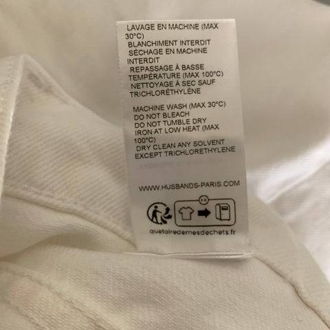 HUSBANDS Size 30 White Cotton Flared Jeans