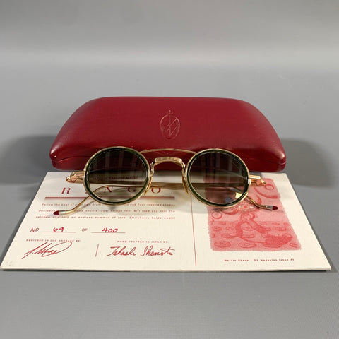 JACQUES MARIE MAGE Gold Titanium Sunglasses