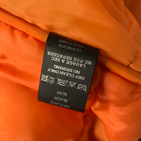 VETEMENTS FW2017 Size XXXXL Black Orange Polyamide Bomber Jacket