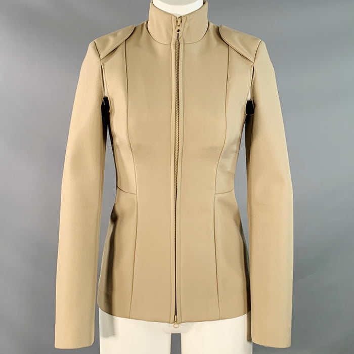 MAISON MARGIELA x H&M Size 6 Beige Polyester Blend Cutout Jacket Blazer
