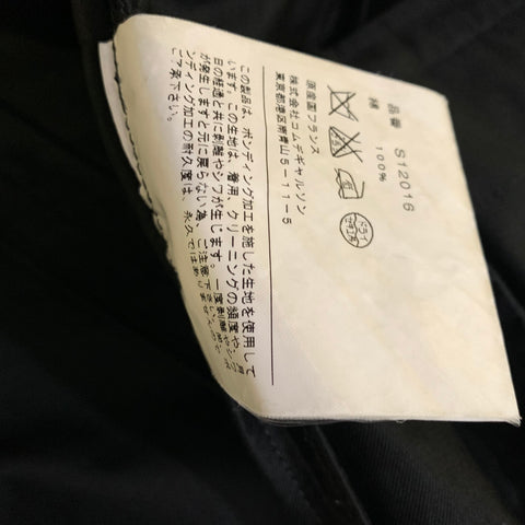 COMME des GARCONS SS2004 Size M Black Cotton Zip Up Jacket