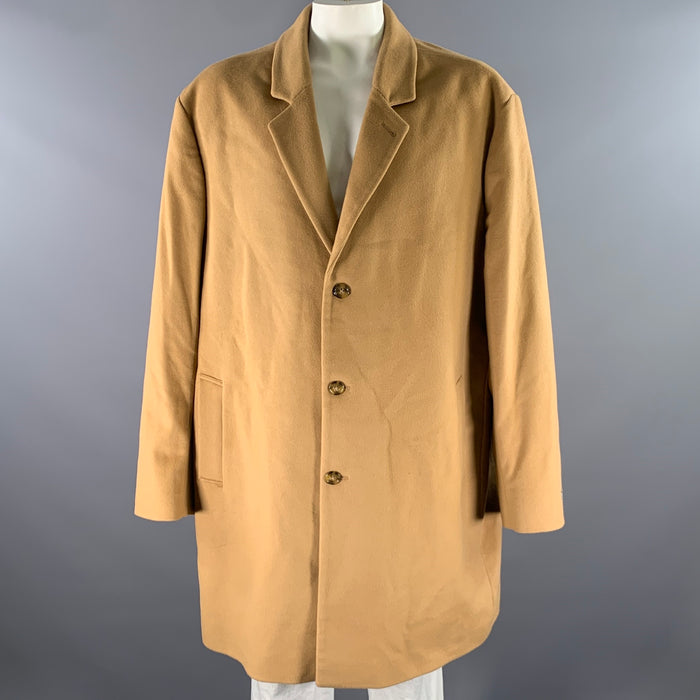 MICHAEL KORS Size XXXL Camel Wool Blend Notch Lapel Coat