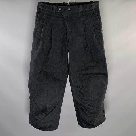DEVOA Size 34 Black Indigo Denim Selvedge Jeans