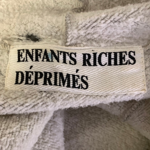 ENFANTS RICHES DEPRIMES ERD XL Grey Patch Cotton Hooded Sweatshirt