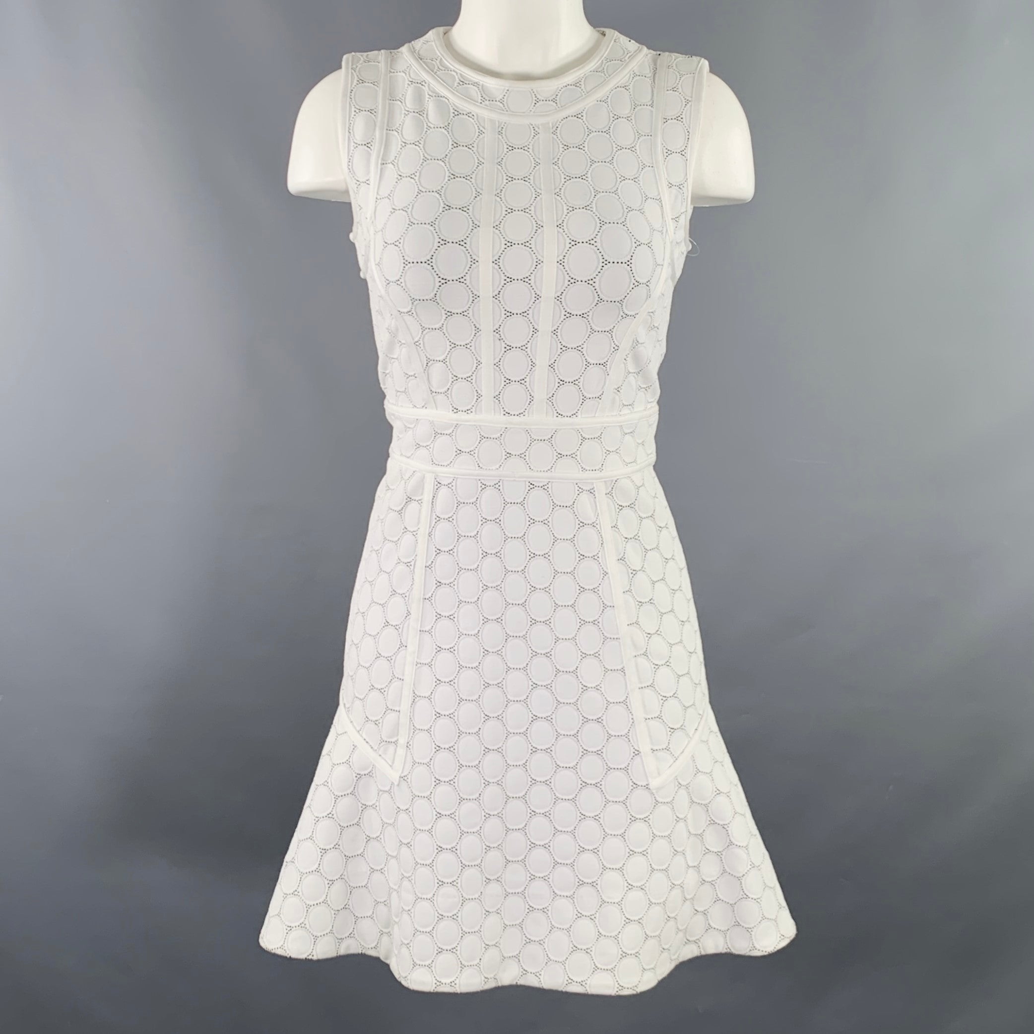 MARC by MARC JACOBS Size XS White Black Nylon Blend Dots Sleeveless Dr –  Sui Generis Designer Consignment