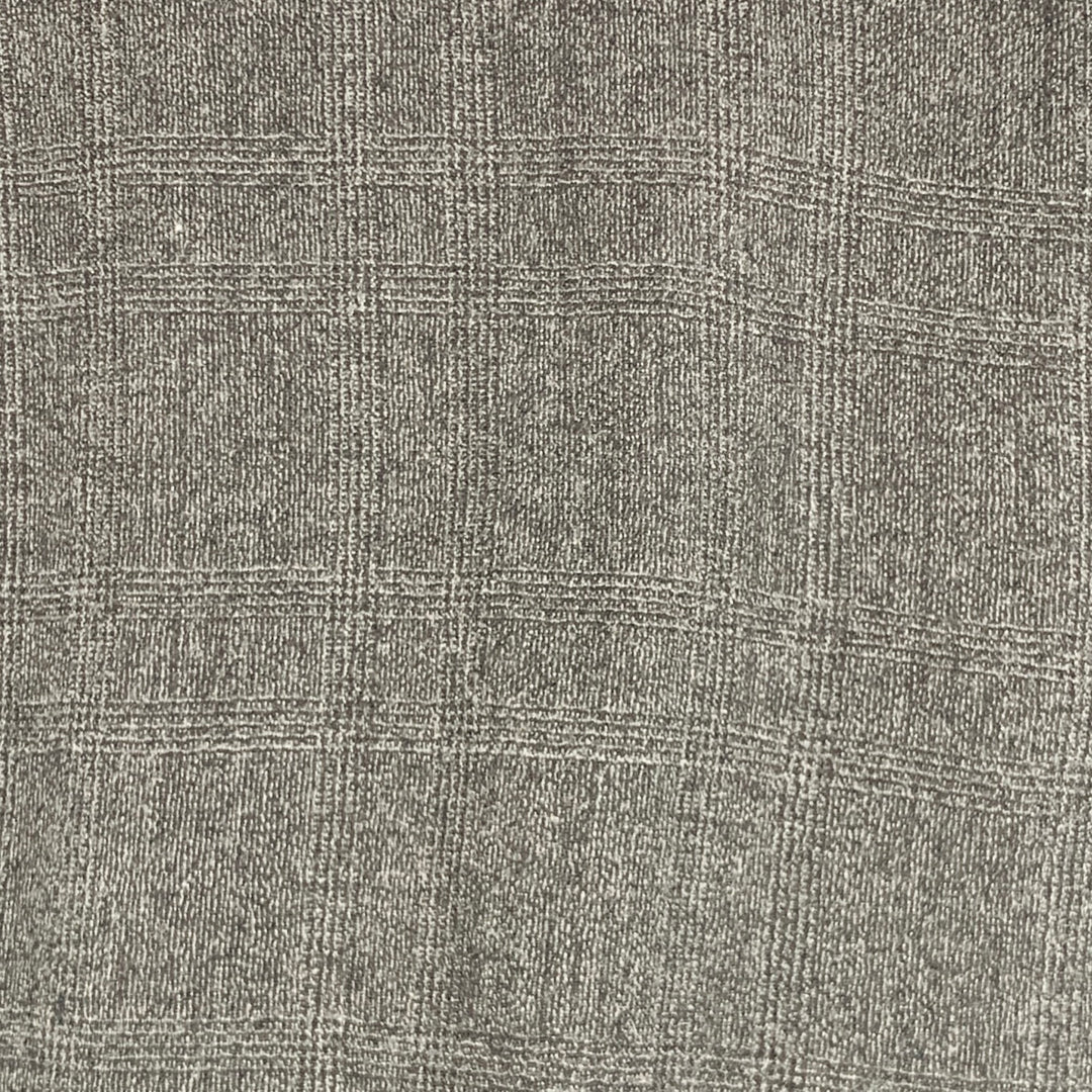 JOHN VARVATOS * U.S.A. Size 33 Charcoal Grey Plaid Wool Flat Front Dress Pants