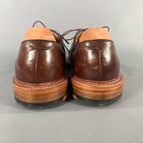 ALDEN Size 7 Brown Burgundy 99026 Leather Lace Up Shoes