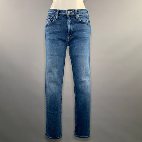 MOTHER Size 28 Blue Cotton Blend Straight leg Jeans