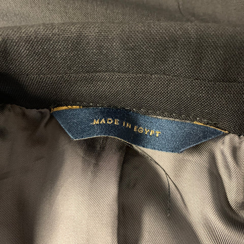 BROOKS BROTHERS Chest Size 42 Regular Black Wool Notch Lapel 36 30 Suit