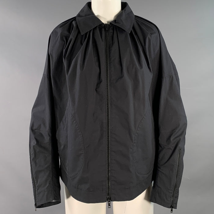MARNI Size 2 Black Polyester Blend Zip Up Jacket Blazer