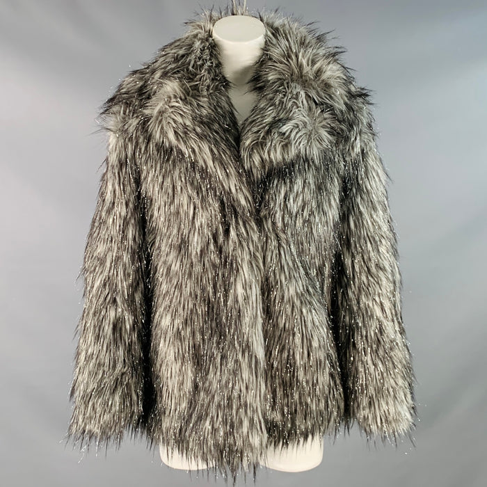 MICHAEL KORS Size S Grey Silver Acrylic Blend Coat