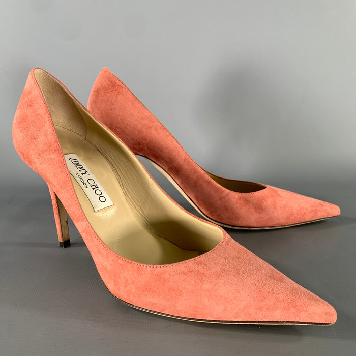 JIMMY CHOO Size 9 Pink Suede J000141547395 Suede Pumps