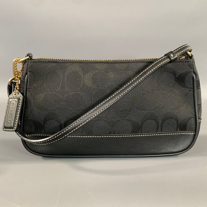COACH Black Gold Monogram Mini Handbag