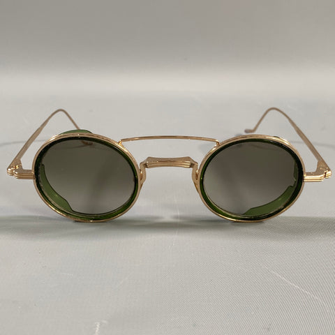 JACQUES MARIE MAGE Gold Titanium Sunglasses