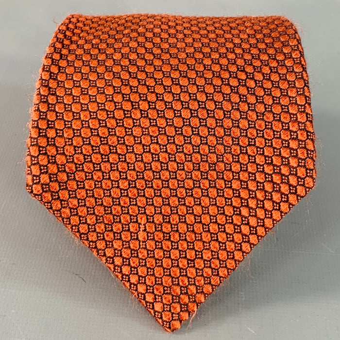 TOM FORD One Size Black Brick Checkered Silk Tie