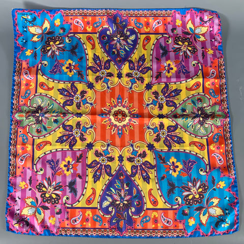 ETRO Multi-Color Paisley Silk Scarves