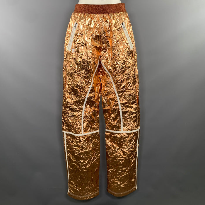 TOM FORD Size XS Copper Metallic Elastic Waistband Casual Pants